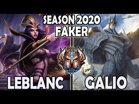 Faker LEBLANC vs GALIO - Lol Ranked Korea