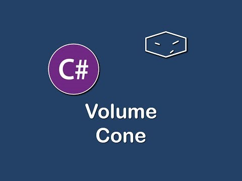 volume of cone in c