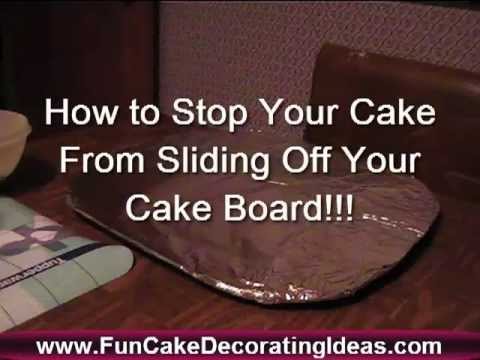 Stop Cake Sliding Off Your Cake Board (STUPID SIMPLE TIP THAT ACTUALLY WORKS!) Video