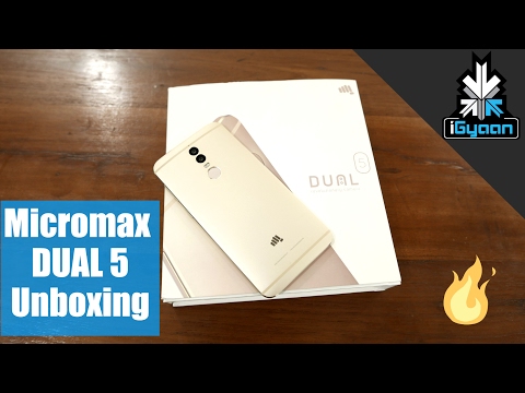 Micromax Dual 5 Unboxing and Hands On First Look - iGyaan
