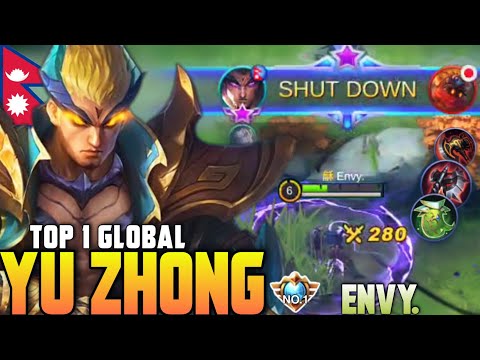 UNKILLABLE, SIDELANE LANE MONSTER! | Top 1 Global YUZHONG Ranked Gameplay BEST BUILD By Envy. - MLBB