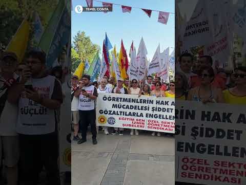 Öğretmenlerden İzmir'de dayanışma eylemi: “Taleplerimiz lütuf değil, haktır”