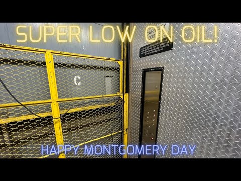 VIOLENTLY LOW ON OIL | EPIC Montgomery Hydraulic Freight Elevator #13 | Pioneer Place | Portland, OR