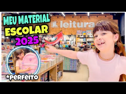 MARIA FLÔR VAI NA LIVRARIA LEITURA COMPRAR SEU MATERIAL ESCOLAR DE 2025 - #leitura