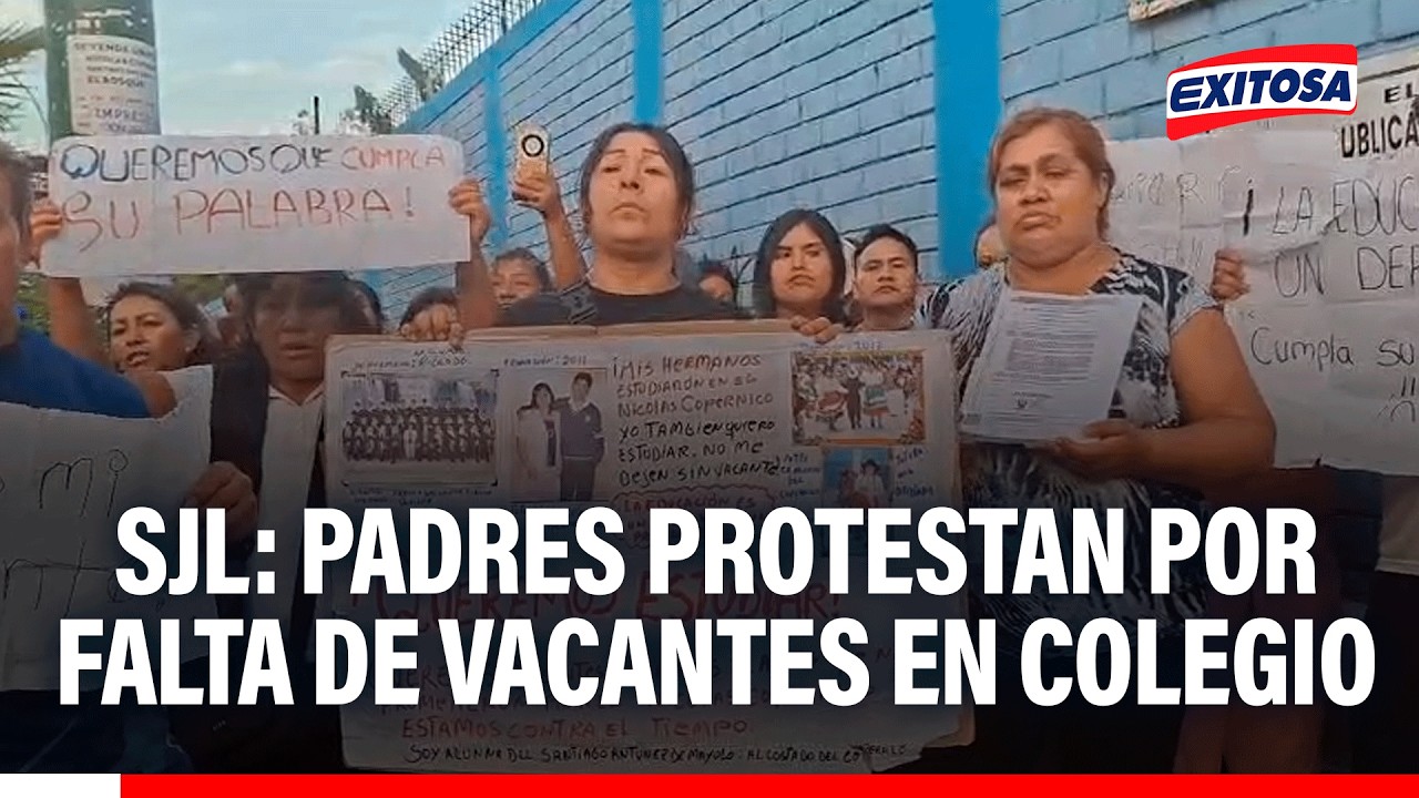 🔴🔵 Padres de familia protestan porque no encuentran vacantes para sus hijos desde el mes de febrero