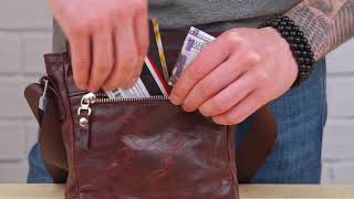 Сумка SHVIGEL 11042 шкіряна коричнева