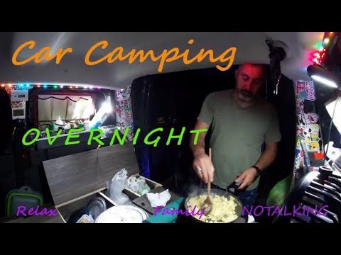 Campeggio al Mare in MINIVAN Autocostruito e cucinato Uova strapazzate NOTALKING