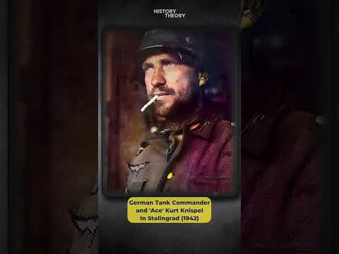 WW2 Historic Image Colorized: Kurt Knispel Tank Ace at Stalingrad