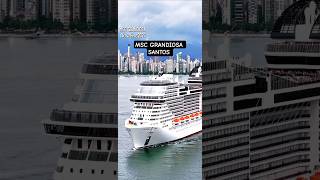 MSC GRANDIOSA navio cruzeiro  Santos Salvador Buzios @cruzeiros2025  maior #drone #shorts