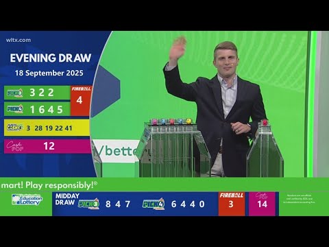 Evening SC winning lottery numbers for September 18, 2025