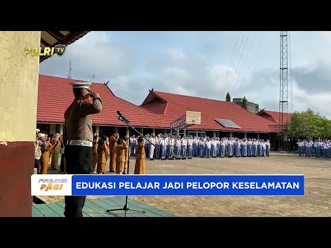 SATLANTAS POLRES BARITO SELATAN EDUKASI PELAJAR JADI PELOPOR KESELAMATAN DAN BIJAK BERSOSIAL MEDIA