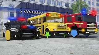 Service Truck Change Wheels - Wheel City Heroes (WCH) - Sergeant Lucas The Police Car Cartoon
