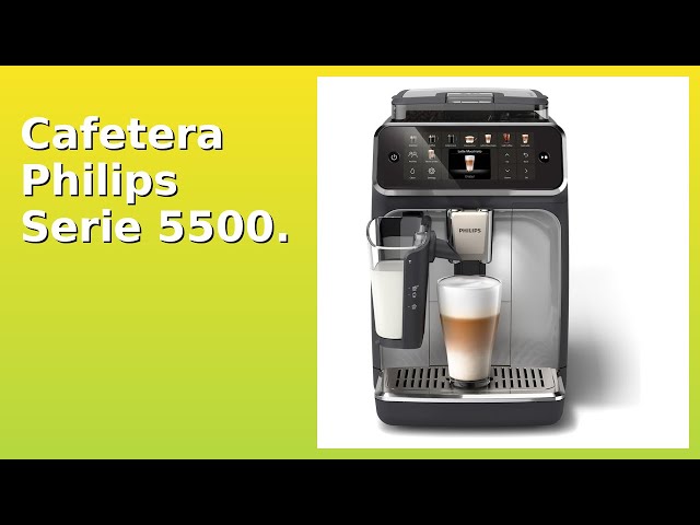 Vídeo relacionado con PHILIPS Cafetera Totalmente Automática Serie 5500-20 cafés Calientes y Helados, Sistema de leche QuickClean LatteGo, 40% más Silenciosa Gracias a SilentBrew, QuickStart, Negro y Plata (EP5546/70)