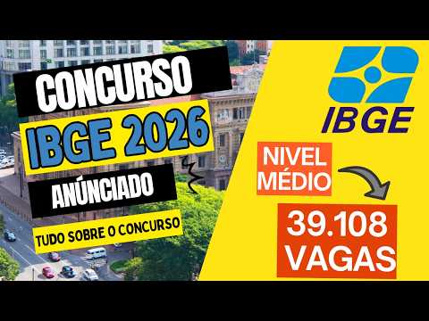 Concurso IBGE 2026: Autorizadas 27.330 Vagas para Recenseador | Edital em Breve