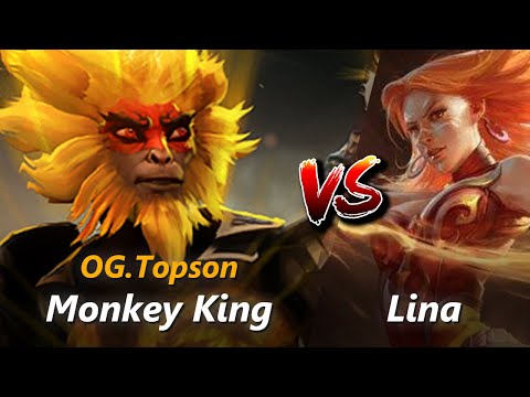 How to Monkey King mid vs Lina (feat. Topson) | First 10 minutes
