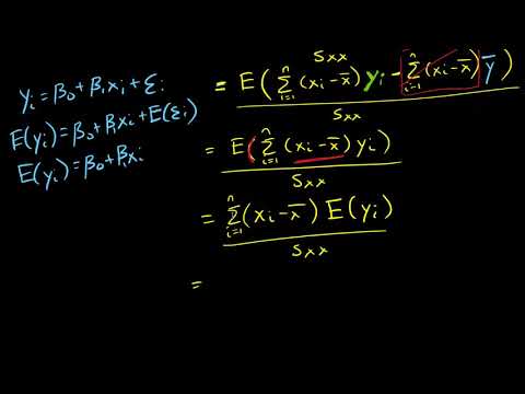 Least Square Estimators - Unbiased Proof