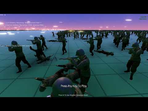 WW2 10.000 German Soldiers vs 10.000 U.S Soldiers. UEBS Ultimate Epic Battle Simulator.