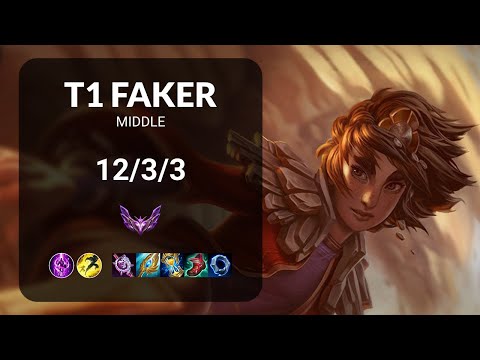 T1 Faker Taliyah vs Qiyana MIDDLE - KR MASTER Patch 14.2