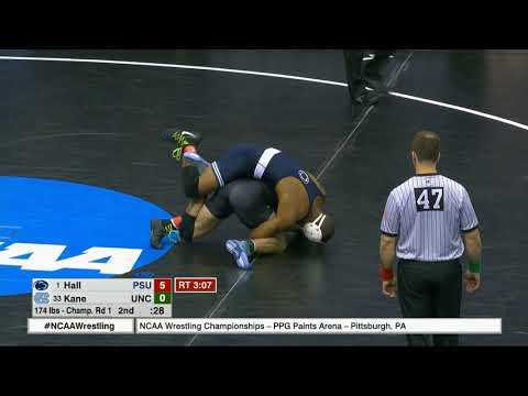 2019 NCAA Wrestling Tourney - (174 lbs) Championship Round 1: Mark Hall (PSU) vs. Devin Kane (UNC)