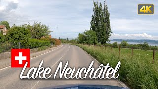 Driving around the Lac de Neuchâtel (aka Lake Neuchâtel/Neuenburgersee) in Switzerland🇨🇭