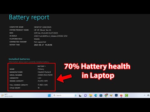 How to check battery health windows 11