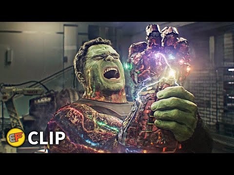 Hulk Uses the Infinity Gauntlet Scene | Avengers Endgame (2019) IMAX Movie Clip HD 4K