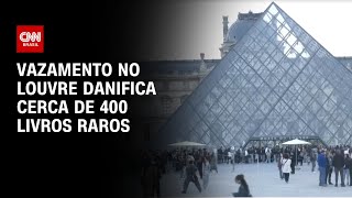Vazamento no Louvre danifica livros raros em área de antiguidades egípcias | CNN PRIME TIME
