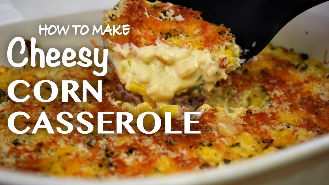 Easy Christmas Side Dish Recipe! Cheesy Corn Casserole Will Be A Hit!