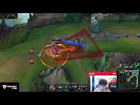 T1 Zeus clean 1v1 as Jayce vs Aatrox