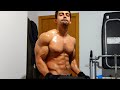 young bodybuilder showing his pumped muscle | flexing | muscle worship