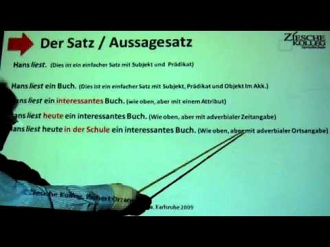 Deutsch lernen A1 Der Satz _ Aussagesatz