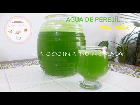 Agua de perejil con piña  /  La Cocina de Norma