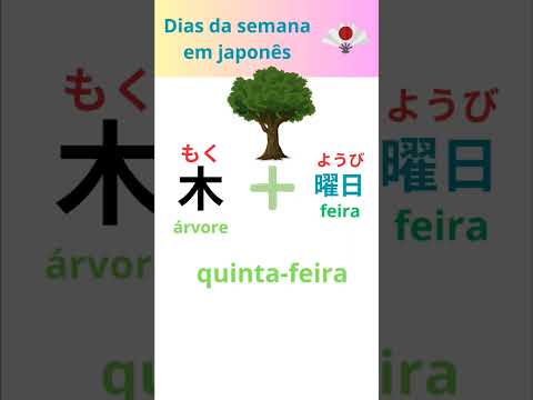 Dias da semana em #japonês
