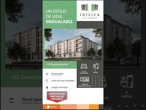 Id&iacute;lica del Parque 🧡Un estilo de vida inigualable 🏠 &iexcl;Deja de rentar y adquiere tu depa!
