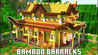 How to build Bamboo Barracks - Minecraft tutorial