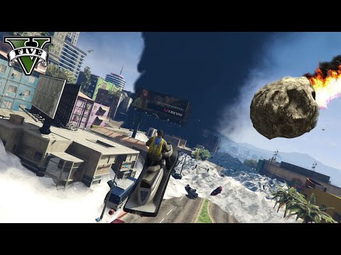 What Happens If Natural Disasters Hit Los Santos? (Tornado, Tsunami, Meteor, Zombie) - GTA 5