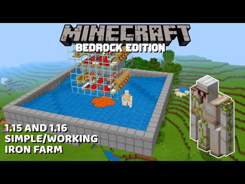 Simple 1.15/1.16 Iron Farm: Minecraft Bedrock