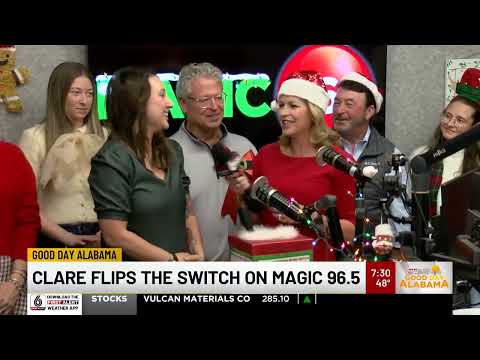 Clare flips the switch at Magic 96.5!