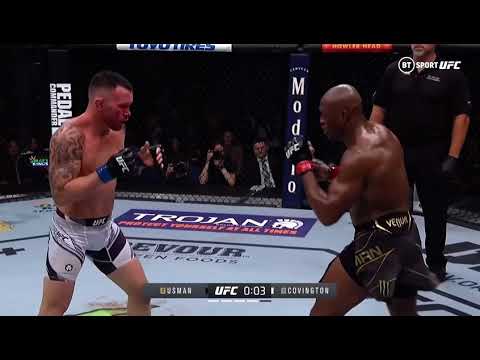Colby Covington wobbles Kamaru Usman 😱😳 #ufc268 #usmancolby