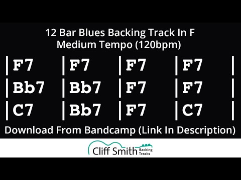 F - Medium Tempo 12 Bar Blues Backing Track (120bpm)