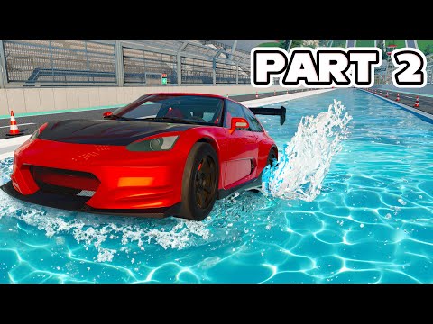 Which Randomly Generated Car Config Can WATER SKIP Furthest On Car Jump Arena? PART 2 | BeamNG Drive