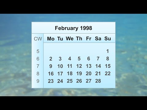 February 1998 Calendar