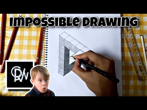 Drawing Impossible Triangle | 3D drawing easy | Optical Illusion