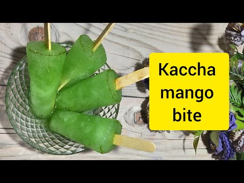 kaccha mango bite ice cream | candy ice cream #veganfood #icecream #kacchamangobite #recipe #food