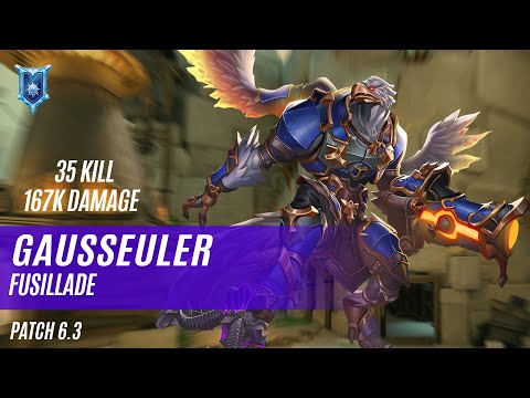 35 KILL 167K DAMAGE GAUSSEULER DROGOZ PALADINS COMPETITIVE (PATCH 6.3) FUSILLADE