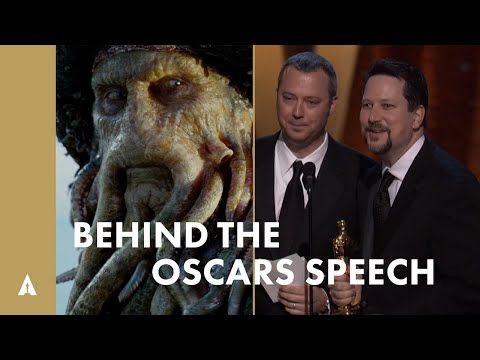 Thumbnail of the video: 'Pirates of the Caribbean: Dead Man's Chest' | Best VFX | John Knoll | Behind the Oscars Speech
