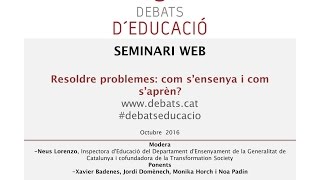 Seminari web: Resoldre problemes: com s’ensenya i com s’aprèn?