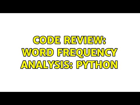 Code Review Word Frequency Analysis Python