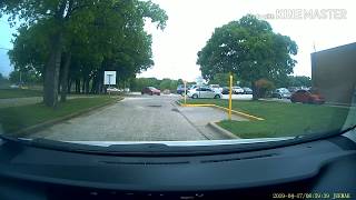 DMV Driving test Texas, dash cam. Denton city. Texas