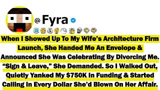 When I Showed Up To My Wife’s Architecture Firm Launch, She Handed Me An Envelope & Announced She Wa